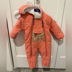 Obermeyer bunting coral snowsuit. 3-6 mo size